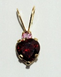 10k Tourmaline Garnet 0.50ct Pendant