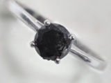 10kt White Gold Black Diamond 0.80ct Ring