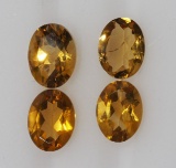 6 Genuine Citrine November Birthstone, App. 4-4.5ct Gemstones