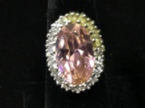 925 Silver w/ Pink Stone Ring