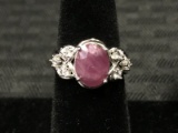 Sterling Silver Ruby Ring