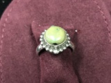 Sterling Silver Green Ring