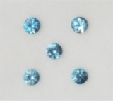 Genuine Rare Blue Zircons December Birthstones, App. 1.0ct