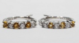 Sterling Silver Citrine Earrings