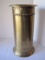 Umbrella Cylinder Stand Brushed Brass Finish w/ Vertical/Beaded Band Design