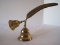 Brass Double Bell w/ Feather Motif Handle