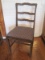 French Country Style Ladder Back Chair w/ Upholstered Seat