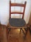 Early Oak Ladder Back Chair w/ Split Oak Woven Seat
