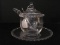 Depression Glass Imperial Candlewick Marmalade w/ Underplate & Spoon