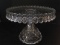 Fostoria American Pattern Crystal Round Pedestal Cake Stand w/ Well