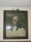 George Washington Portrait Print in Gilded Antiqued Patina Frame w/ Attached Light