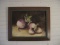 Still Life Turnips Oil on Canvas in Wood Frame w/ Green Trim