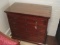 Craftique Mahogany Bachelors Chest w/ Pull-Out Slide Slope & Protective Glass Top