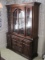American Drew Furniture Cherry Lighted China Cabinet w/ Fretwork