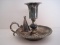 1800's Style Department 56 Silverplate Chamber Candlestick w/ Snuffer