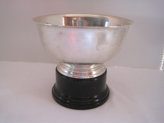 International Sterling Paul Revere Reproduction Footed Bowl w/ Molded Black Plinth Base