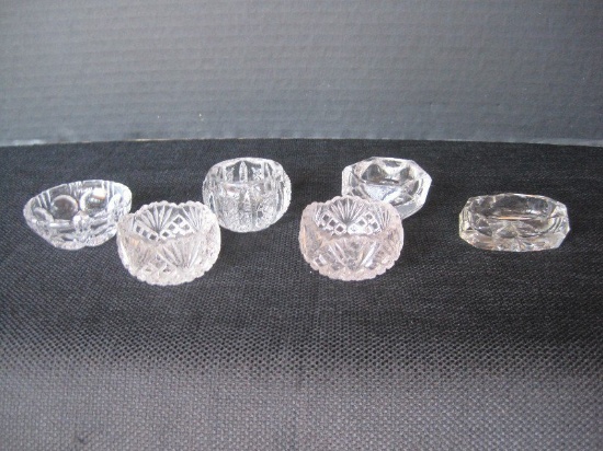 6 Crystal Individual Salt Cellars