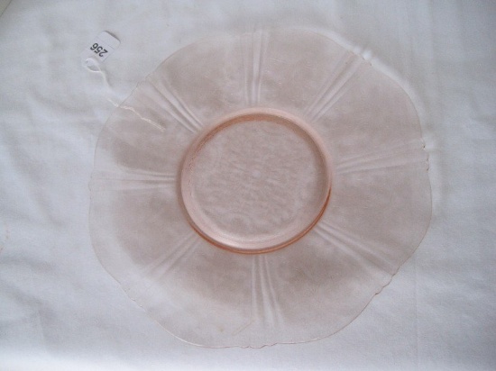Pink Depression Glass American Sweetheart Pattern by Macbeth-Evans Charger