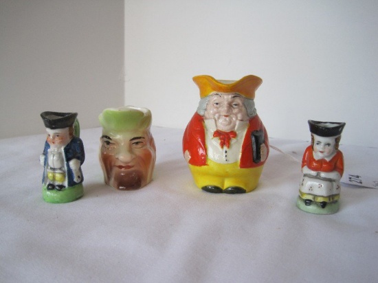 4 Miniature Toby Jugs