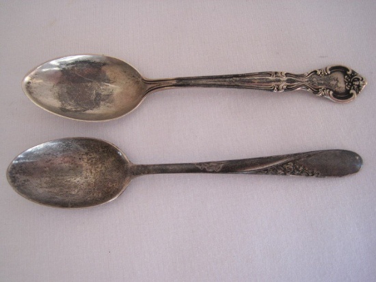 2 Easterling Sterling Demitasse Spoons