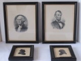 Lot - Engraving of Washington/Lincoln in 9