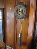 Stamford Hermle Skeleton Wall Clock w/ Pendulum Weight-Driven