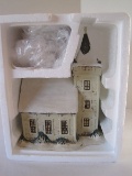 Currier & Ives Collection Sunday Winter Scene Hand Painted Porcelain Lighted Church Building