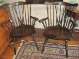 Pair - S. Bent & Bros. Windsor Back Chairs