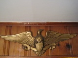 Cast Aluminum American Eagle Holding Shield Wall Accent Plaque