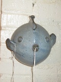 Whimsical Pottery Pufferfish String Holder Wall Mount