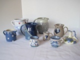 Lot - M.A. Hadley Individual Creamer/Sugar Bowl, Pottery Pitcher/Creamers