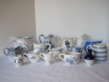 Lot - Porcelain, Semi-Porcelain & Ceramic Creamer/Pitcher Collection 1/2L