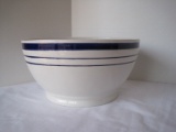 Over & Back Inc. Large Ceramic Bowl Cobalt Bands Design