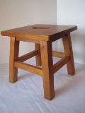 Wooden Step Stool w/ Cut Out Center Handle
