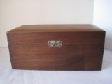 Mahogany Dovetail Keepsake Box w/ Latch & Hinged Lid