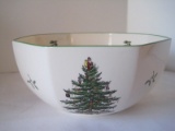 Spode China Christmas Tree Pattern Medium Size Octagonal Bowl