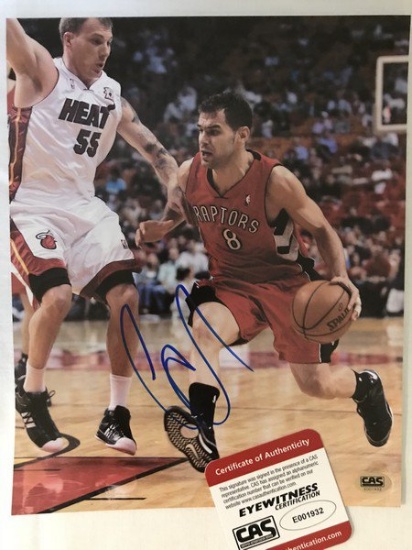 Jose Calderon Signed Photograph w/ CAS CoA