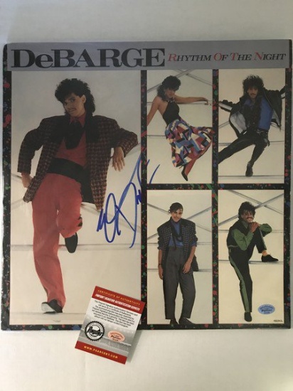 DeBarge Signed Album Sleeve 'Rhythm of The Night' Pinpoint Signature Authentication