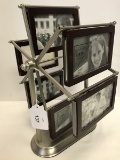 Rotating Picture Frame Holder 6 Frames on Metal Arms