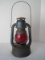 Early Dietz Little Wizard Lantern w/ Red Globe