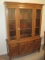 Thomasville Furniture Italian Provincial Neoclassical Style China Cabinet, Lattice Design