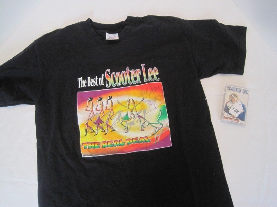 Lot Scooter Lee The Real Deal Y2K World Tour Autographed T-Shirt Size M & Cassette