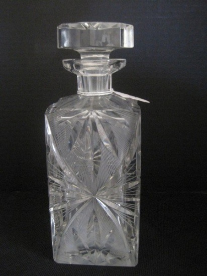 Crystal Decanter w/ Stopper Etched Design