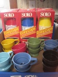 Vintage 14 Solo Cozy Cup Holders Various Colors w/ 3 Unopened Boxes Solo Refill Cups,