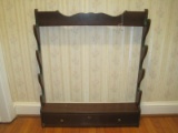 Wall Mount Gun Rack w/ Locking Drawer & Key