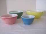 Set of 4 Pyrex Primary Color Nesting Batter Bowls