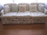 May Co., Fine Furniture Regency Collection Formal Sofa w/ Pleated Skirt,