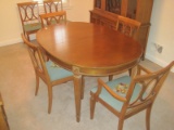 Thomasville Furniture Italian Provincial Neoclassical Style Table on Tapered Legs