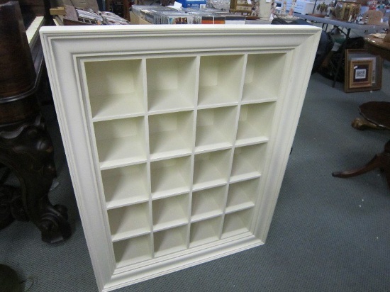 Multiple Compartment Shelf White Wood