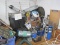 Lot Misc Hardware, Grease Gun, Oil Can Hose Clamps, Empty Cases,